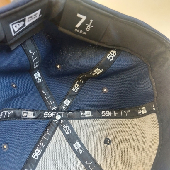 59Fifty New Era Size 7 1/2 NBA Utah Jazz Fitted Hat OTC Cap Blue - Picture 6 of 6